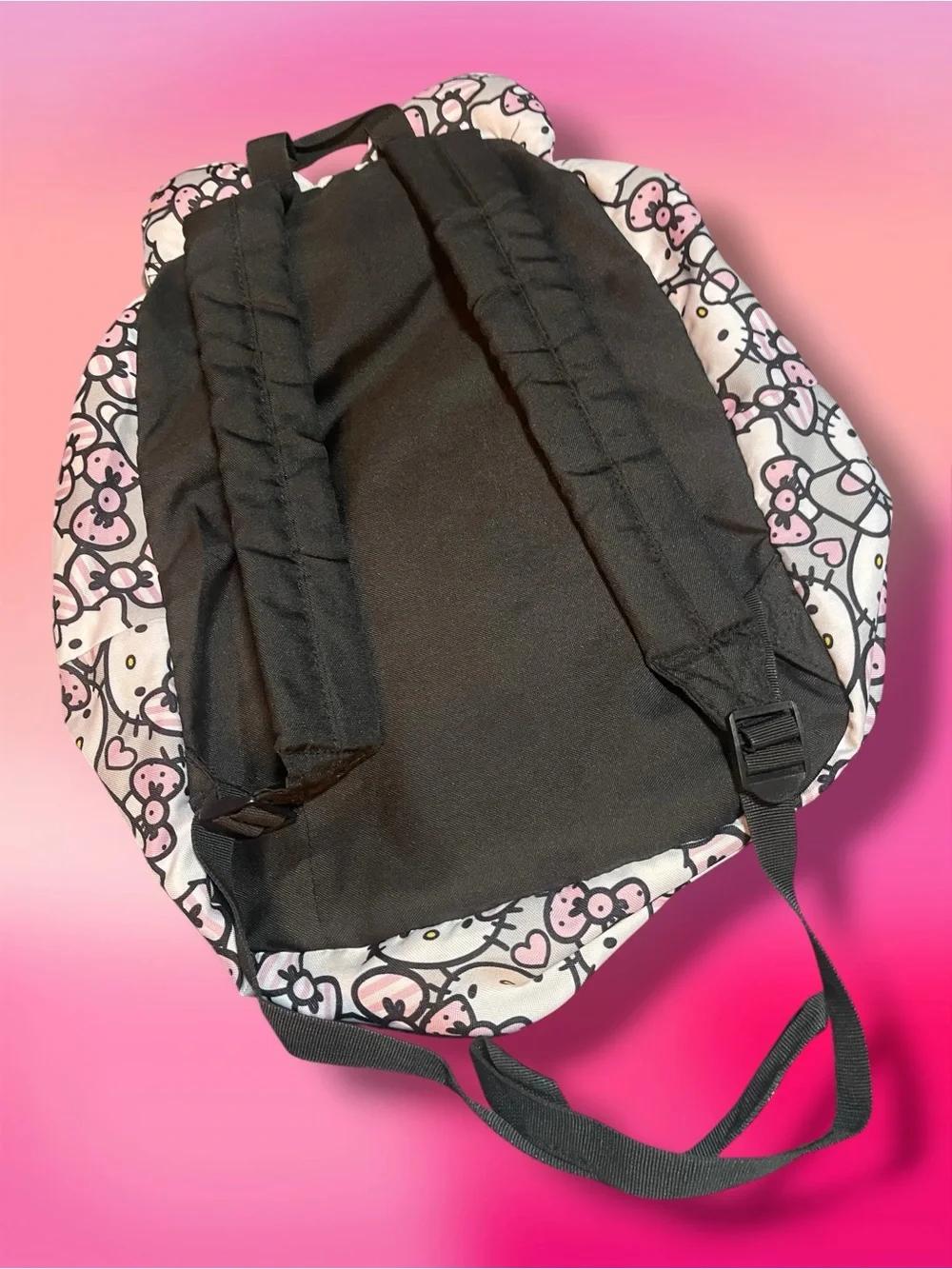 RARE Loungefly x Sanrio Hello Kitty All Over Print Backpack w/ 3D Pink Bow